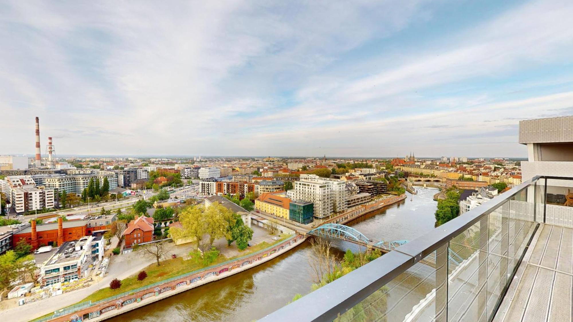 Family House By The River Odra -Panoramic Terrace - 3Room Apartment With 2 Separate Bedrooms And 2 Balconies By Wroapart-Pl- Perfect For Family & Business Stays Wrocław Zewnętrze zdjęcie
