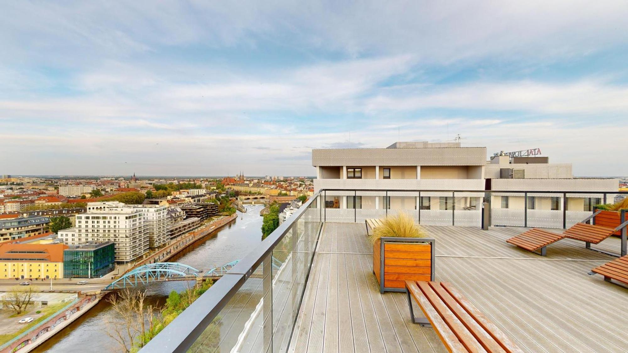 Family House By The River Odra -Panoramic Terrace - 3Room Apartment With 2 Separate Bedrooms And 2 Balconies By Wroapart-Pl- Perfect For Family & Business Stays Wrocław Zewnętrze zdjęcie