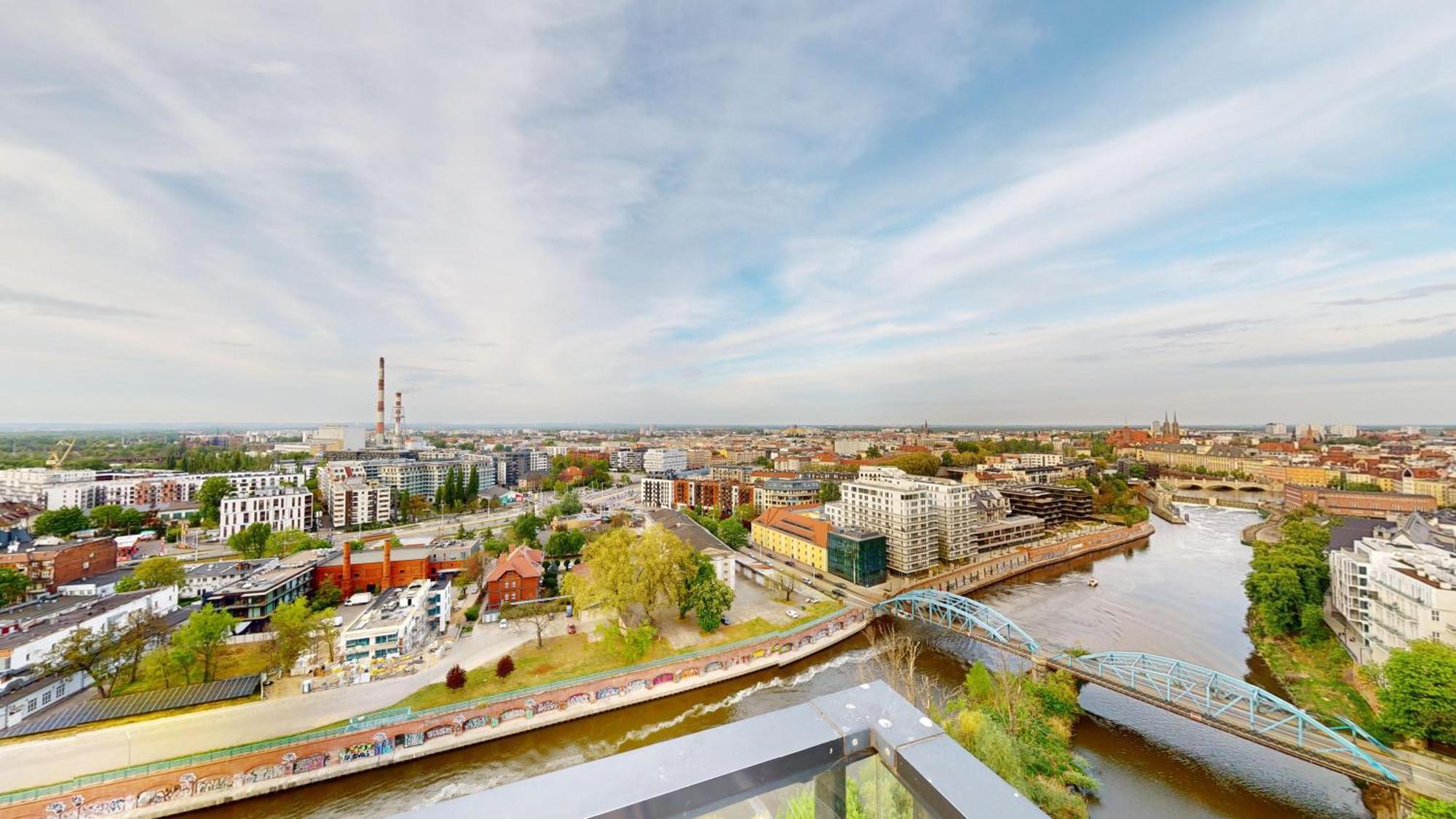 Family House By The River Odra -Panoramic Terrace - 3Room Apartment With 2 Separate Bedrooms And 2 Balconies By Wroapart-Pl- Perfect For Family & Business Stays Wrocław Zewnętrze zdjęcie